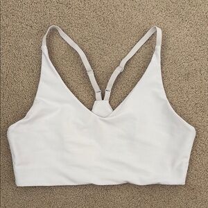 Women's White Sports Bra